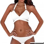 Jushye 2 Bikini Sets,Women Sexy Push-up Padded Bandage Swimwear Swimsuit White B07DN7YFB8
